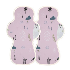 면달셋 핑크베어 면생리대 오버나이트 2개