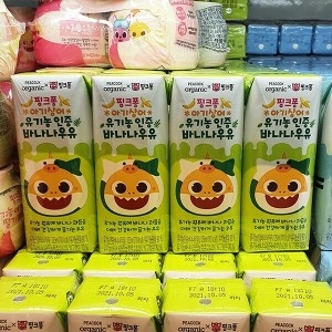 피코크 핑크퐁 유기농인증 바나나 우유 125mL