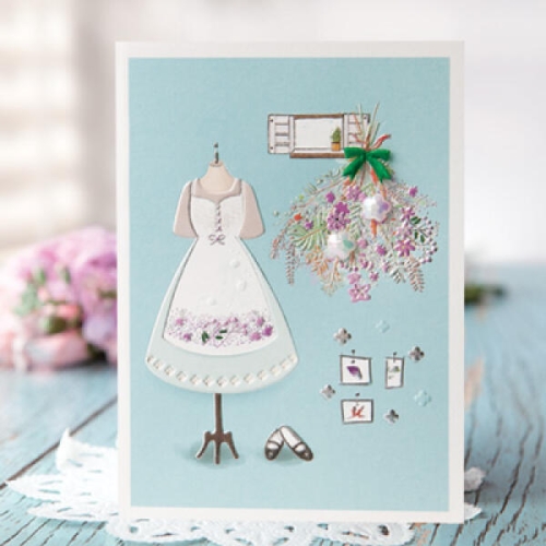 프롬앤투  자수 꽃 카드 FT1036-4