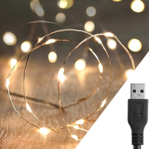 아트박스  스트링라이트 10M USB 웜골드_코퍼 와이어