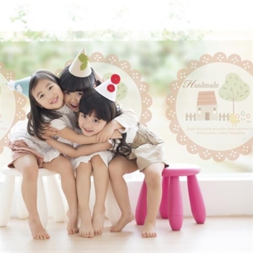 아트박스  낭만창고 dgcn016 아기 병아리의 외출 무점착 반투명 창문시트지