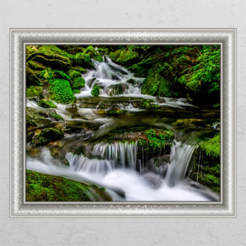 꾸밈  ih729-시원한수채화같은폭포_창문그림액자