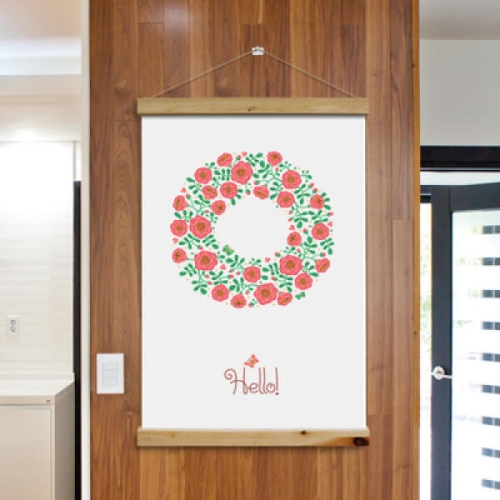 아트박스  cg251-우드스크롤_60CmX90Cm-즐거운인사