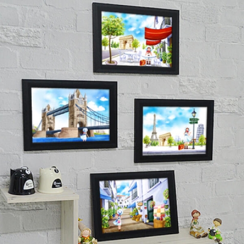 꾸밈  IX232-소녀 와함께하는세계 여행_인테리어 액자