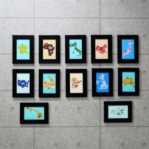 꾸밈  아트박스 IX006 세계명소지도