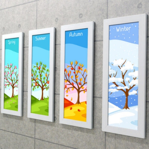 꾸밈  아트박스 cv226-사계절나무의변화_액자세트