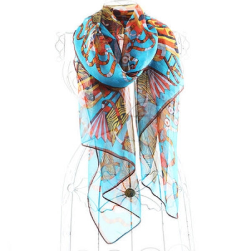 더로라 아틀란티스 실크 스카프_S5016