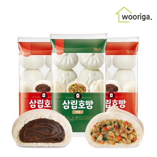 SPC삼립  대용량 호빵 90g 24개입 (단팥1개+야채2개)