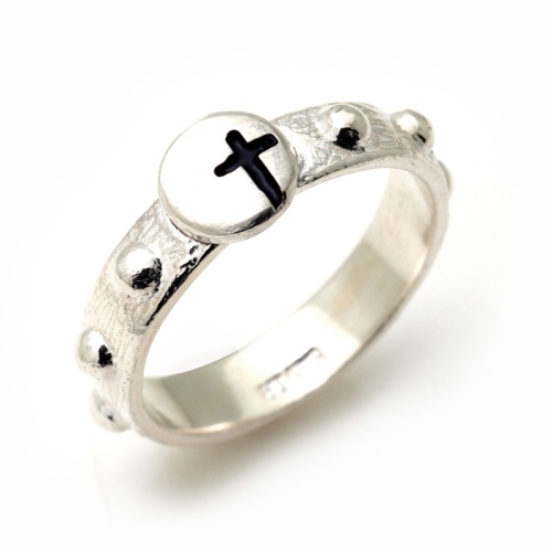 달빛크로스  실버 묵주반지 천주교 성물 P0000DIL