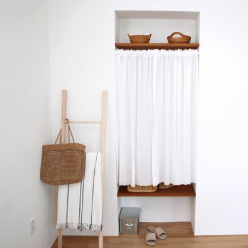 윈도우드레스 차르르 쉬폰 가리개커튼 백아이보리 100 x 130cm