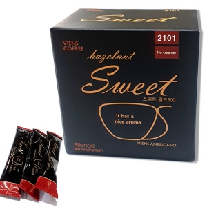 비엔스  블랙커피 스위트 아메리카노 믹스 50개입 2101 헤이즐넛 스위트 아메리카노