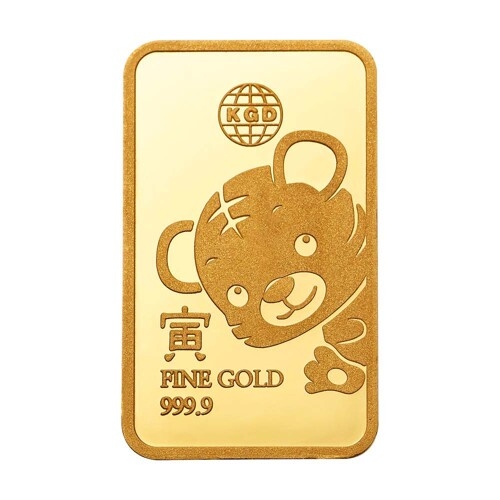 한국금다이아몬드  순금 호랑이 골드바 3.75g