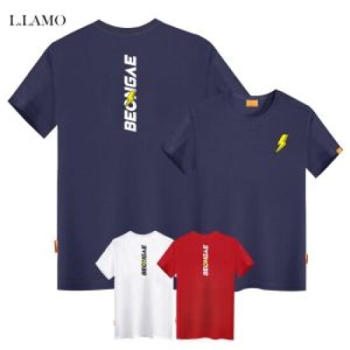 반팔티셔츠  엘라모 번개 반팔티셔츠 남녀공용 빅사이즈 ~4xl