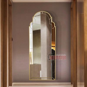 아치형거울 전신거울 맞춤 제작하다  아치형 ins 패션그리드 레드 랜딩 미러 소녀집용 벽