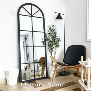 아치형거울 전신거울 맞춤 제작하다  미국식 빈티지 철예망 레드 스탠딩 아치형 벽걸이 현관