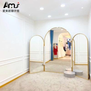 아치형 원형 전신거울 삼절경 웨딩드레스 시의경 초백미안 디이어트렌즈 경사착의경 맞춤삼면경