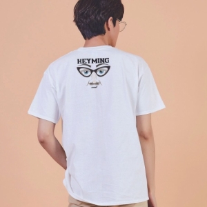 M &*M 1911  키밍 페이스 FACE 얼굴 안경 그래픽 캐쥬얼 반팔티  + 7Sth    JANU ++ 1825th..