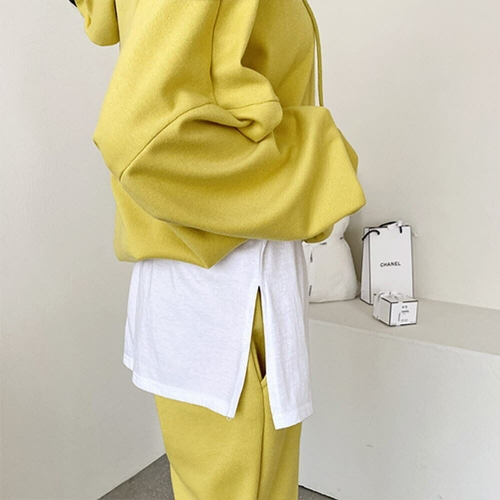 옷자락 여자 크롭 후드티 이너 면티 레이어드 원마일 티셔츠  WT4655