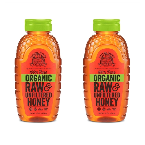 네이처 네이츠 오가닉 로우 언필터드 허니 454g 2팩 Nature Nate's 100% Pure Raw & Unfilte..