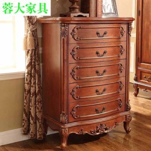 아일랜드수납장 인테리어수납장 미국식 원목 5통장 침실 빈티지 수납장 유럽식 심플 거실 6