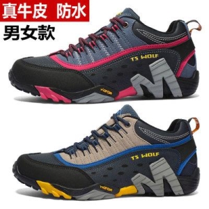 여자등산화  품 미국 무역 겨울 진피 아웃도어 등산화 남녀 방수 미끄럼 방지 트레킹