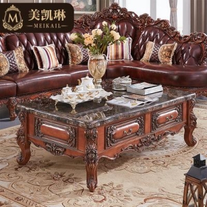 아일랜드식탁 영국엔틱가구 마켈린 유럽식 대리석 티테이블 세트 거실 원목 미국식 쿵푸 티