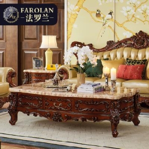 아일랜드식탁 영국엔틱가구 유럽식 티 테이블 아메리카 거실 통나무 조각화 빈티지 다크 베이