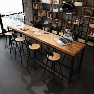 홈카페 베란다 좁은집식탁 보조주방 홈바 맞춤 제작하다   바 테이블상용 심플 모던바 등받