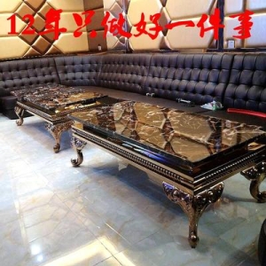 아일랜드식탁 기능성거실테이블 맞춤 제작하다  유럽식 노래방 나이트클럽 소파 대리석 로즈골