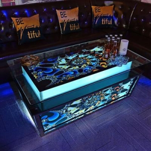 노래방테이블 술집테이블 맞춤 제작하다  유럽식 노래방 신형 북유럽 바 스텐레스 발광