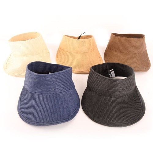 제이에스글로벌  W06CC78 핑크돼지 하프왕골모자 썬캡 밀짚모자 썬캡 바캉스모자 밀짚모자 여성모자 여름모자 복수할인