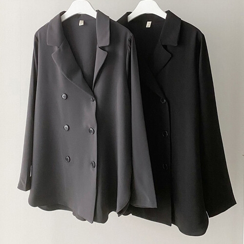 아이우먼 빅사이즈사랑해요 C766L102 투버튼뉴자켓블라우스 NB