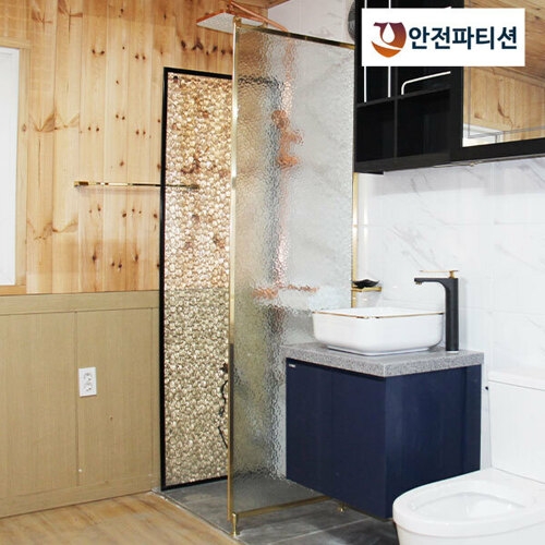 에코그린  안전파티션 AG010 아쿠아 강화유리 파티션 750