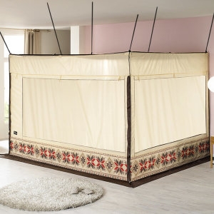 알뜨리  사각 난방텐트 커튼형 베이지 패밀리 단품/방한 보온