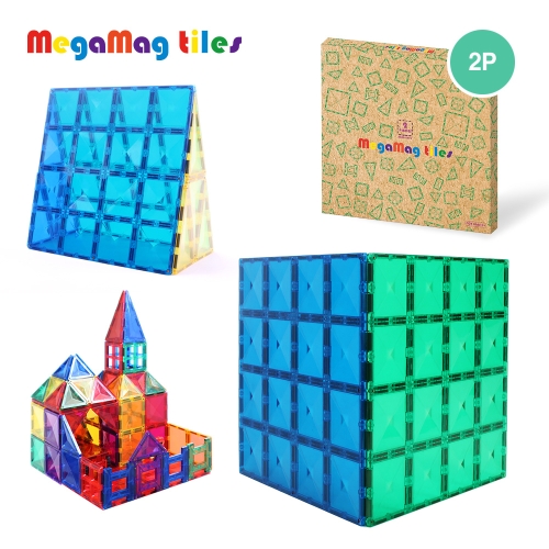 메가맥타일즈  자석타일 블록 베이스 세트 2p 그린+블루