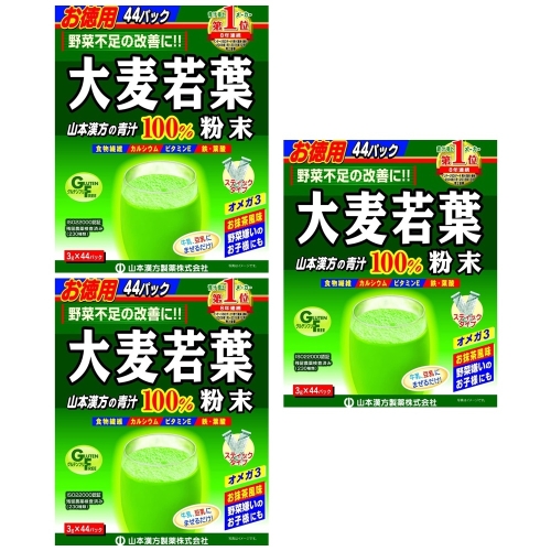 Yamamotokanpo 야마모토 칸포 한방 새싹 보리 잔디 분말 3g 44포 3팩