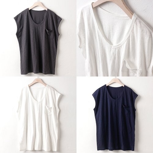 아이우먼 빅사이즈 여성 데일리포켓박시나시 WX00B12 큰옷