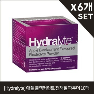Hydralyte 애플 블랙커런트 전해질 파우더 10팩 X6
