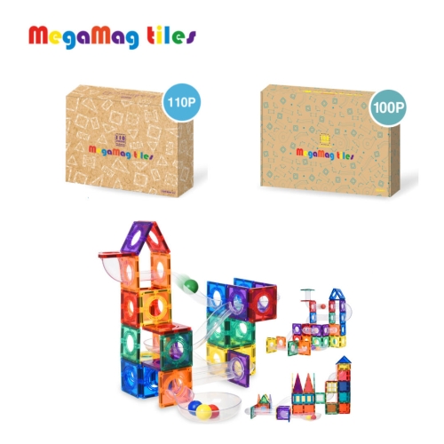메가맥타일즈  자석타일 블록 다이내믹 2종 세트 210p 디럭스+볼런