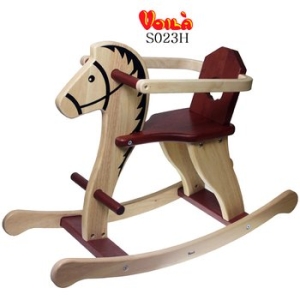 흔들목마블랙 S023H  원목 장난감