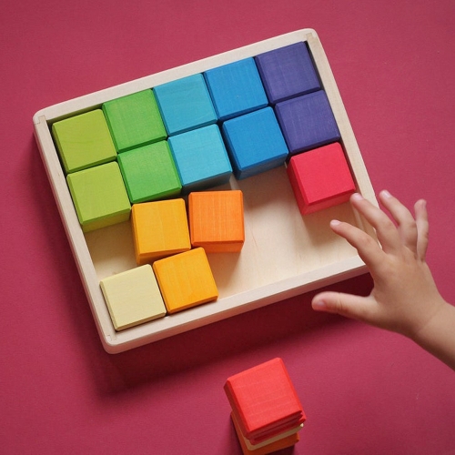 스칸디코  발도르프 교구 원목블록 트래블세트