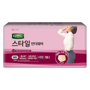 디펜드 스타일 언더웨어 라이트핏 슬림 여성용 대형 18개