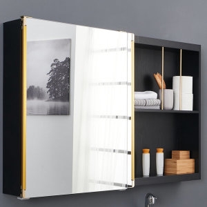 닥터바스  욕실수납장 골드슬라이스 블랙