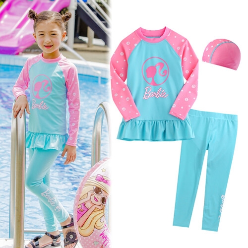 바비  도트프릴 롱 래쉬가드 (BBSS8105K)