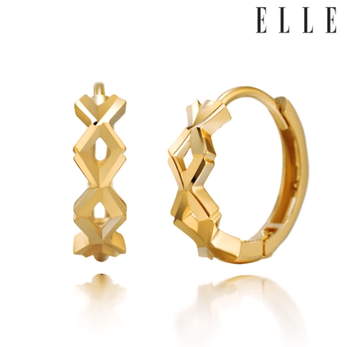 엘르쥬얼리  18K 트위스트 원터치 귀걸이_EL18EE034