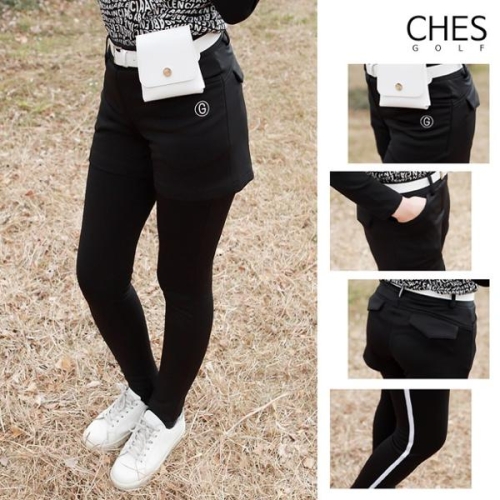 체스골프  체스  이주무 여성골프 기모 반바지 레깅스