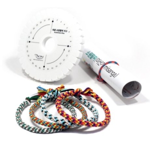 라온  매듭키트 소원팔찌 실매듭 미산가 원형지그+실+설명서