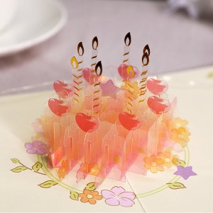   생일 축하 케이크 팝업 입체 카드