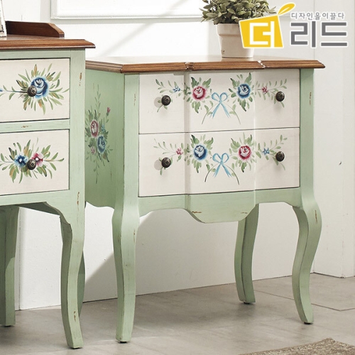 룩스퍼니처  툴루즈 빈티지 원목 2서랍 콘솔