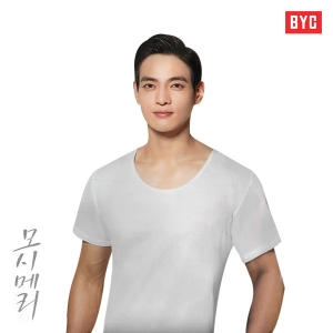 BYC 남성런닝 모시메리 베이직 반팔런닝_